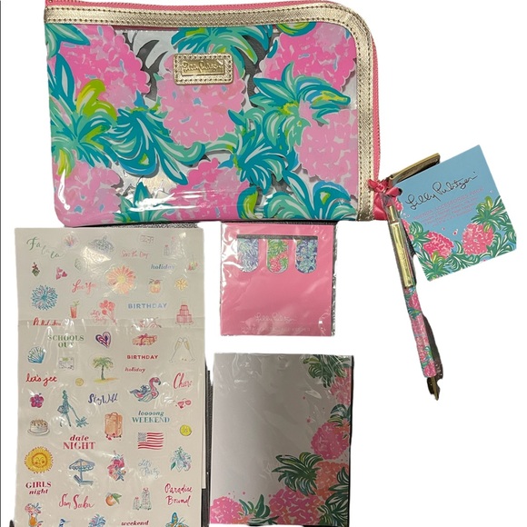 LILLY PULITZER Pencil Case with Planner Accessories, Agenda Pack - Picture 3 of 5